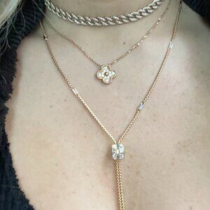 David Yurman Stax Lariat Baguette Slider Necklace 36-Inch - One of a Kind